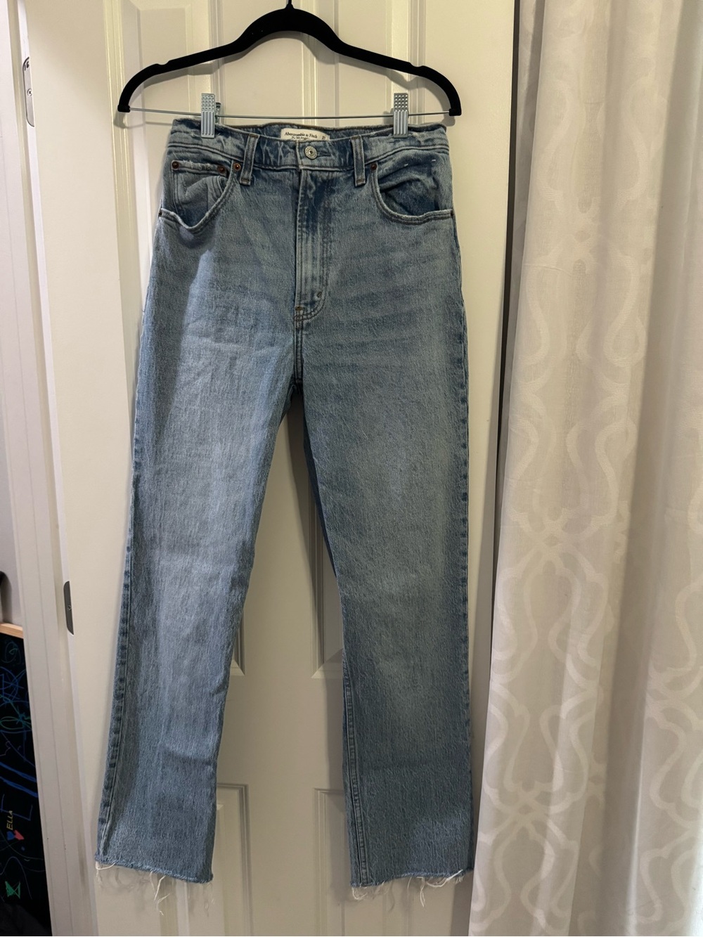 Abercrombie & Fitch Light Blue '90s Straight Ultra High-Rise Jeans
